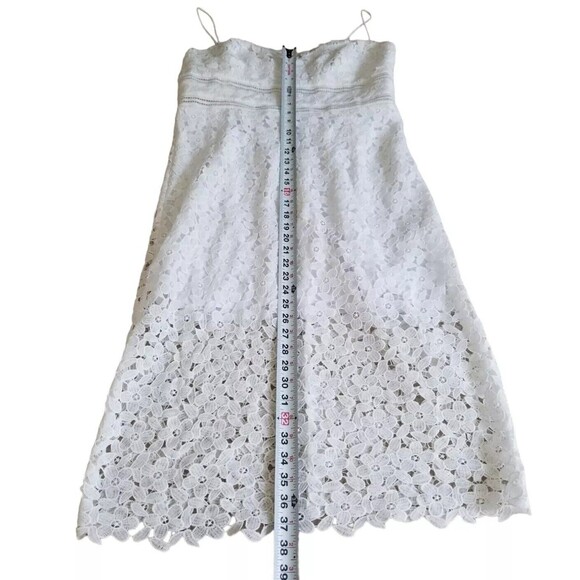 Anthropologie BHLDN Dress Alessa White Lace Overlay Wedding Bridal Women's 16 - Picture 13 of 14